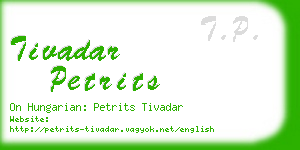 tivadar petrits business card